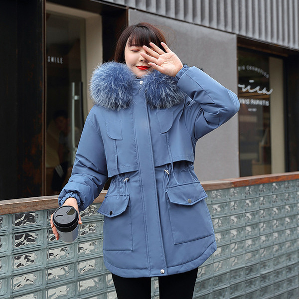 Дамскo зимно топло яке с цветен пух в различни цветове с качулка в зелено, черно,сиво, синьо