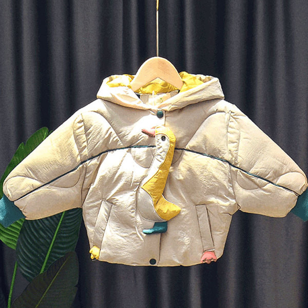 3D kaunistuse ja kapuutsiga igapäevane laste jope poistele ja tüdrukutele