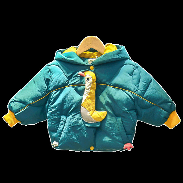 3D kaunistuse ja kapuutsiga igapäevane laste jope poistele ja tüdrukutele