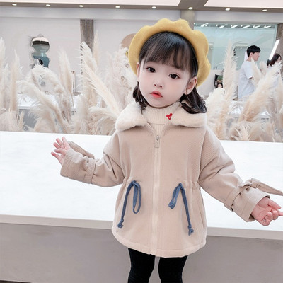 Moodne paelte ja lukuga laste jope tüdrukutele