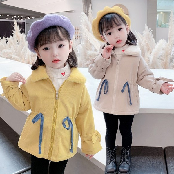 Moodne paelte ja lukuga laste jope tüdrukutele