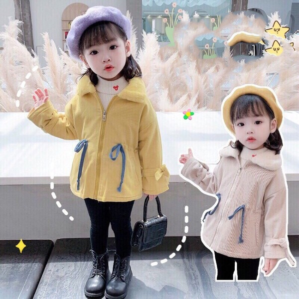 Moodne paelte ja lukuga laste jope tüdrukutele