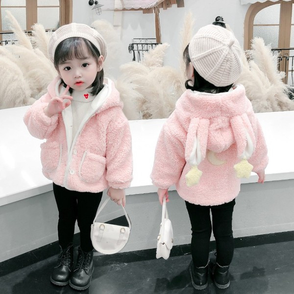 Dječja jakna s džepovima i 3D elementima za djevojčice