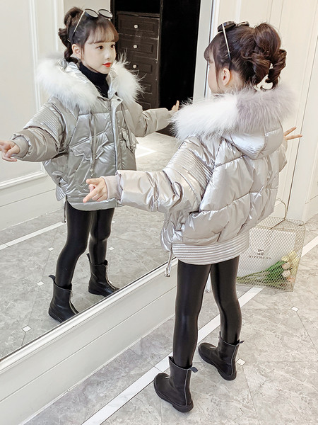 Talvine laste jope kapuutsiga - tüdrukutele