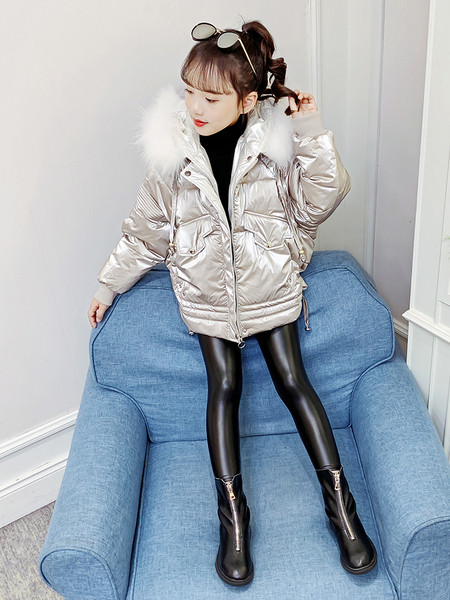 Talvine laste jope kapuutsiga - tüdrukutele