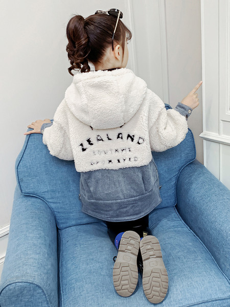 Laste sügis-talvine jope sulega - asümmeetriline mudel