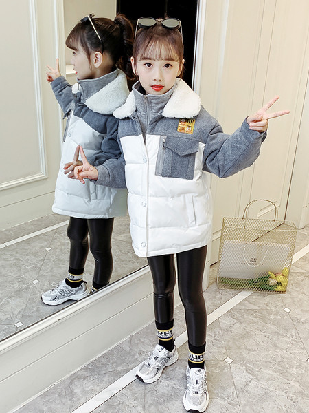 Sügis-talvine kohevate varrukatega laste jope