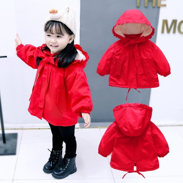 Paelte ja kapuutsiga laste jope tüdrukutele