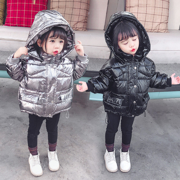 Igapäevane kapuutsiga laste talvejope tüdrukutele