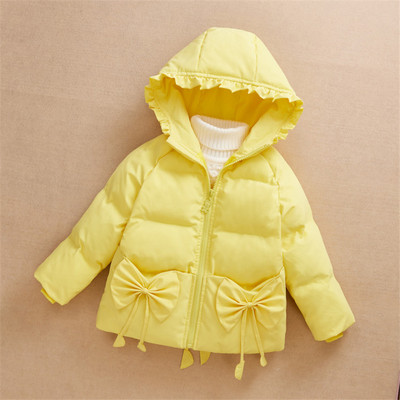 Kapuutsiga ja 3D paelaga laste jope tüdrukutele