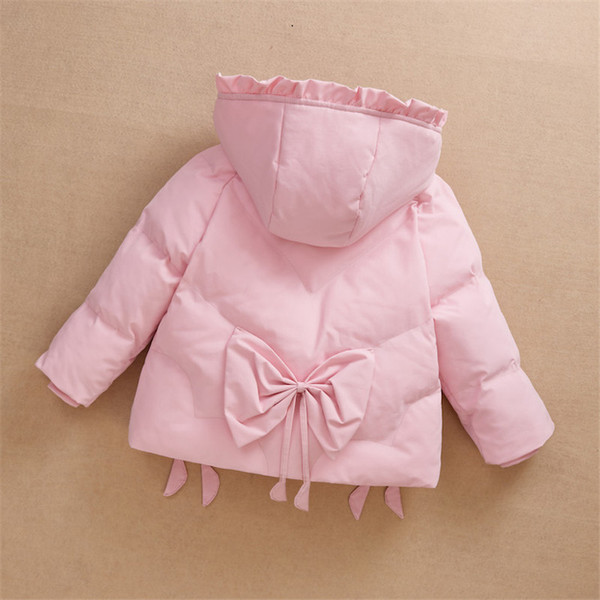 Kapuutsiga ja 3D paelaga laste jope tüdrukutele