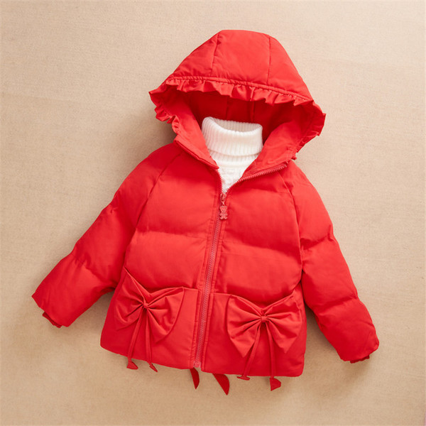 Kapuutsiga ja 3D paelaga laste jope tüdrukutele