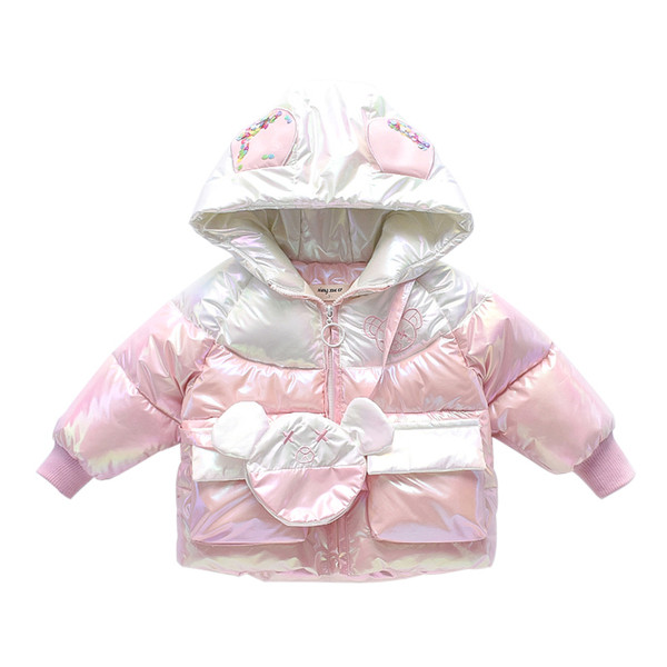 Kapuutsiga ja tikandiga talvine lastejope tüdrukutele