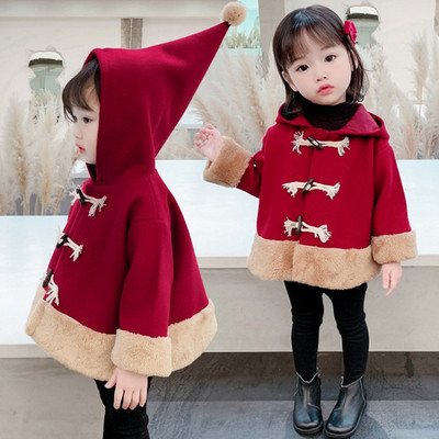 Moodne kapuutsi ja nööpidega laste jope