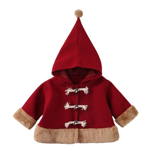 Moodne kapuutsi ja nööpidega laste jope