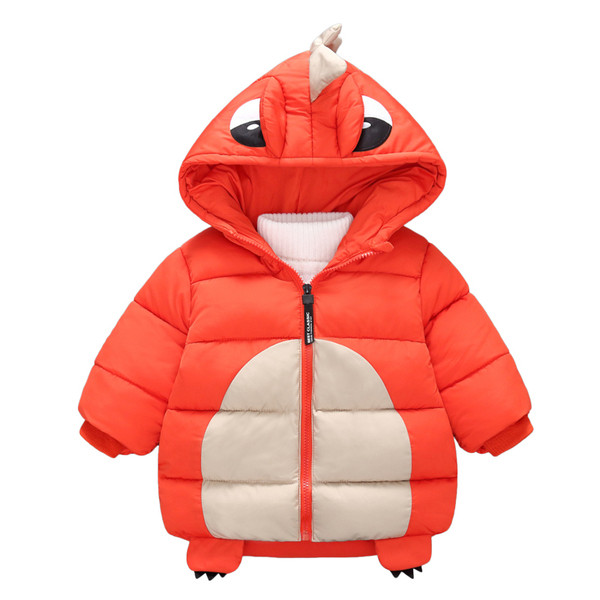 3D elemendi ja kapuutsiga laste jope poistele