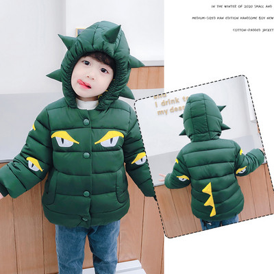 3D elemendi ja elastse kapuutsiga laste jope poistele