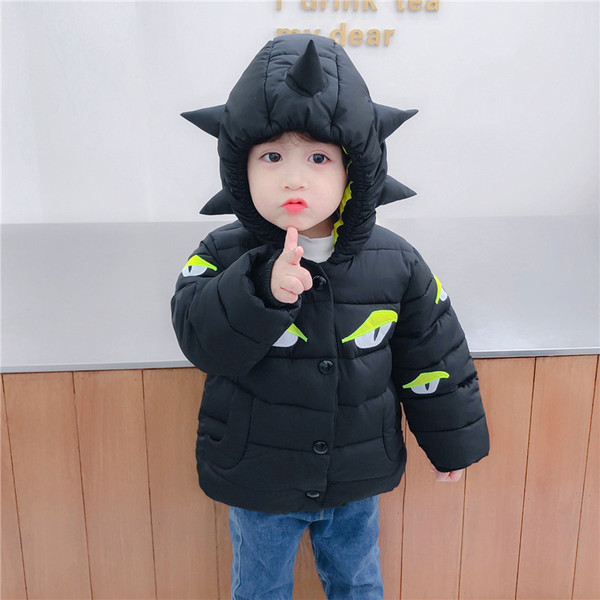 3D elemendi ja elastse kapuutsiga laste jope poistele