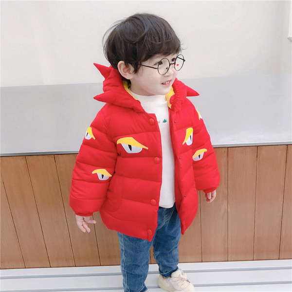 3D elemendi ja elastse kapuutsiga laste jope poistele