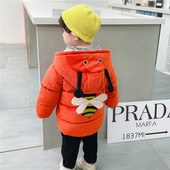 Παιδικό μπουφάν για αγόρια από βελούδο με τρισδιάστατο στοιχείο