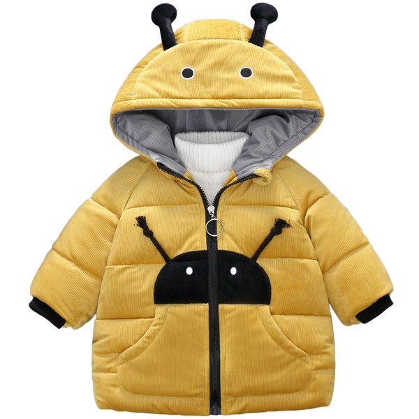 Παιδικό μπουφάν για αγόρια από βελούδο με τρισδιάστατο στοιχείο