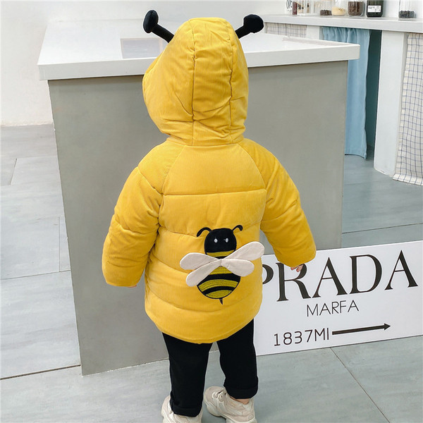 Παιδικό μπουφάν για αγόρια από βελούδο με τρισδιάστατο στοιχείο