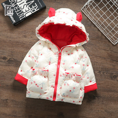 Παιδικό μπουφάν νέο μοντέλο - με κουκούλα και τρισδιάστατο στοιχείο για κορίτσια