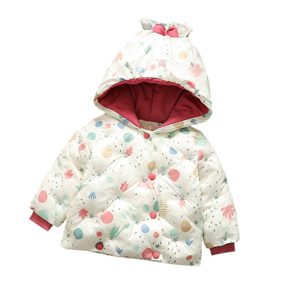 Kapuutsiga ja paelaga laste jope tüdrukutele