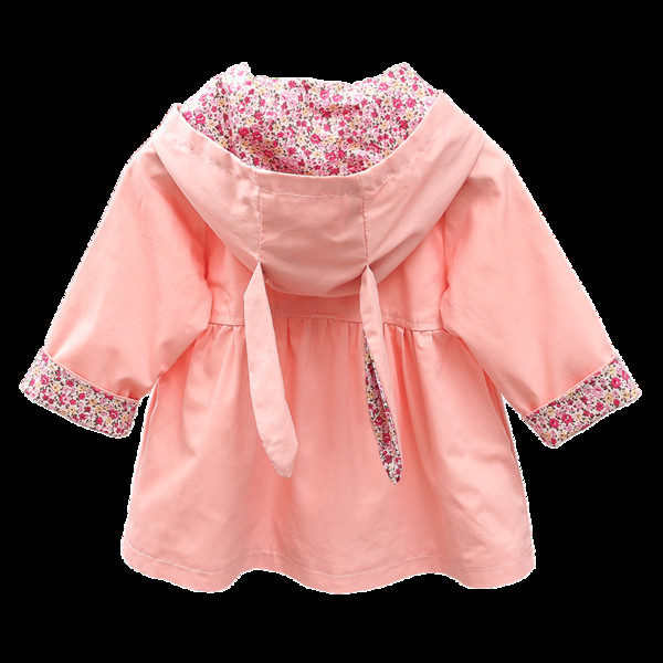 Παιδικό φθινόπωρο μπουφάν με κουκούλα και κουμπιά για κορίτσια