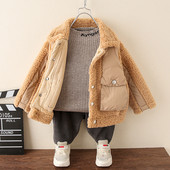 Nööpide ja taskutega sulejope poistele