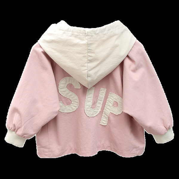 Kapuutsi ja lukuga laste vabaaja jope tüdrukutele