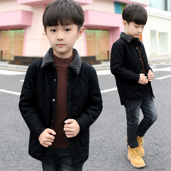 Igapäevane krae ja nööpidega laste jope poistele