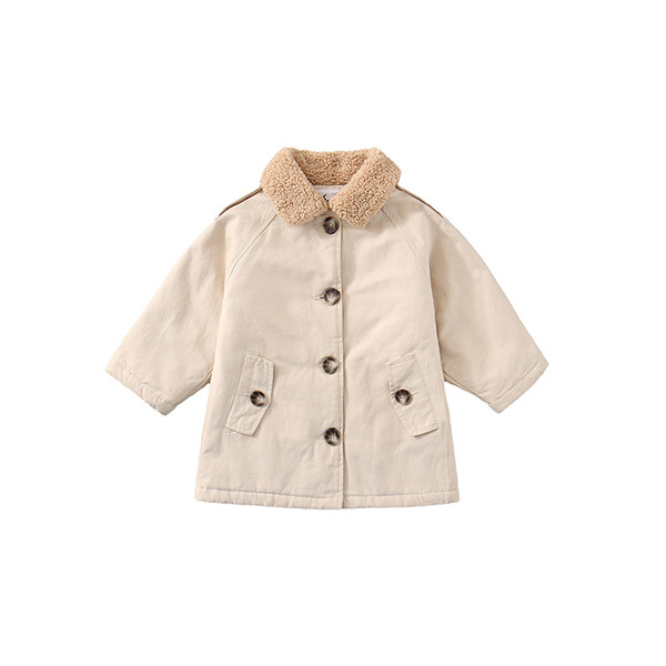 Καθημερινό παιδικό παλτό για κορίτσια με κουμπιά