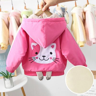 Tikandite ja kapuutsiga igapäevane laste jope