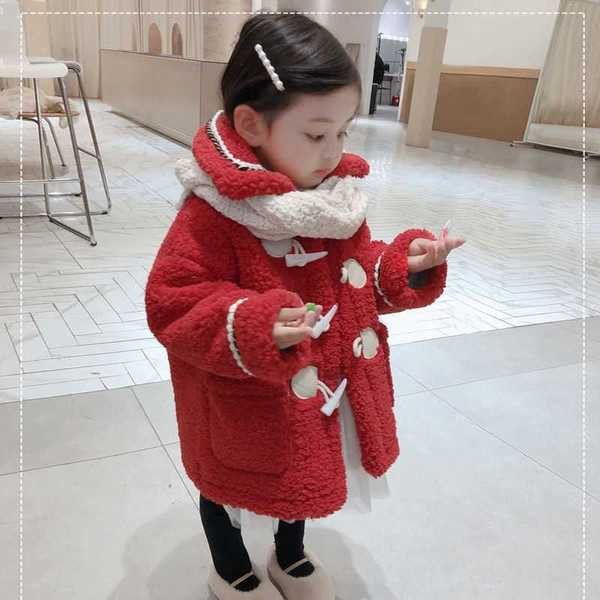 Sügis-talvine nööpidega sulemantel tüdrukutele