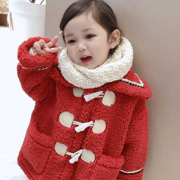 Sügis-talvine nööpidega sulemantel tüdrukutele