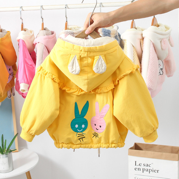 Παιδικό καθημερινό μπουφάν  με απλικέ για κορίτσια