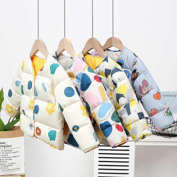 Πολύχρωμο παιδικό μπουφάν για κορίτσια και αγόρια με κουμπιά