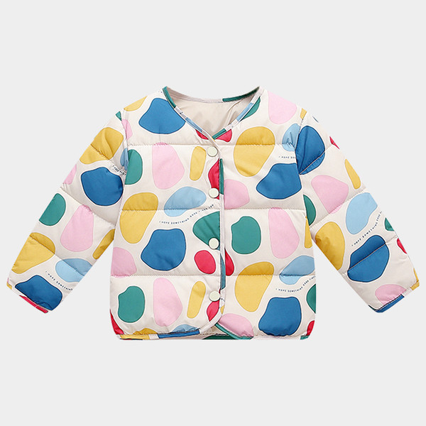 Πολύχρωμο παιδικό μπουφάν για κορίτσια και αγόρια με κουμπιά