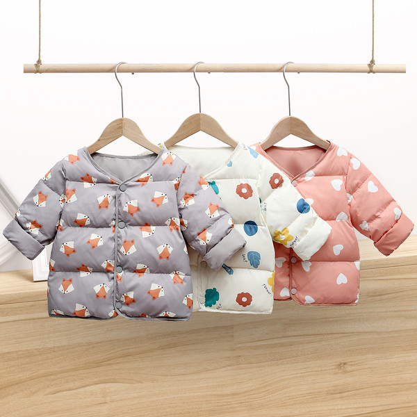 Laste kahepoolne nööpidega sügisjope tüdrukutele