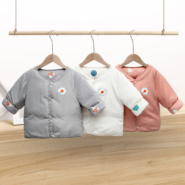 Laste kahepoolne nööpidega sügisjope tüdrukutele