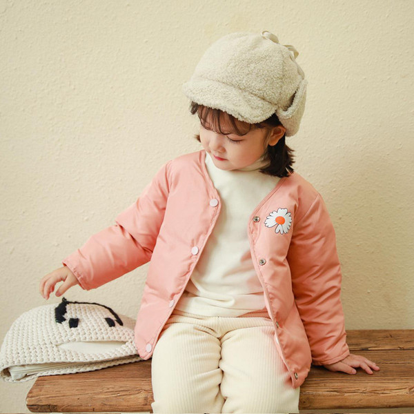 Laste kahepoolne nööpidega sügisjope tüdrukutele