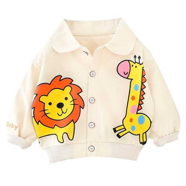 Laste õhuke nööpide ja värvilise aplikatsiooniga kevad-sügisjope