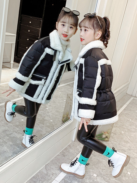 Παιδικό χειμερινό μπουφάν με γούνιο γιακά