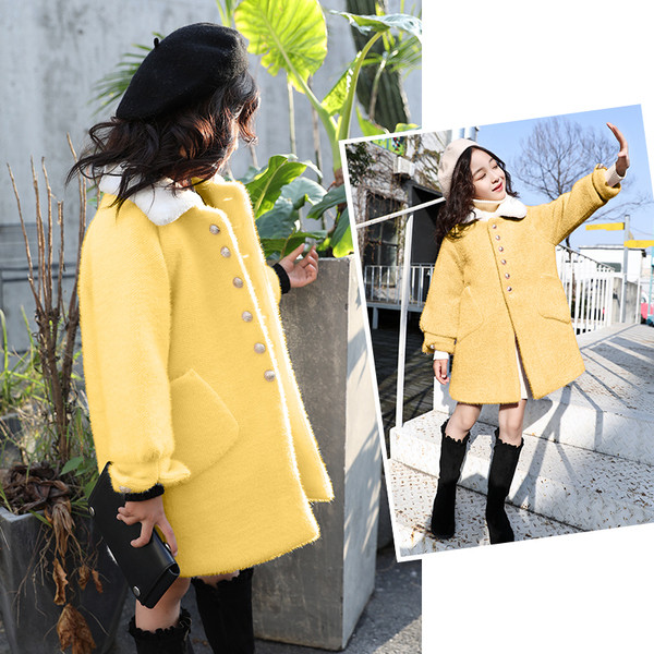 Κομψό παιδικό παλτό με κουμπιά