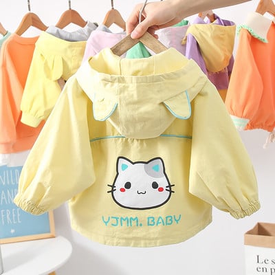 Laste vabaaja jakk aplikatsiooni ja lukuga tüdrukutele