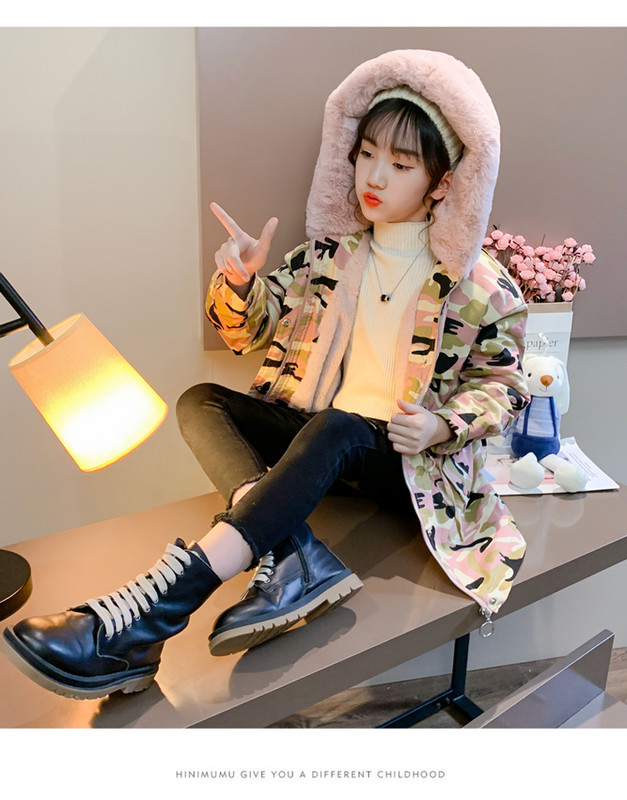 Παιδικό μπουφάν για κορίτσια με κουκούλα και μαλακή φόδρα