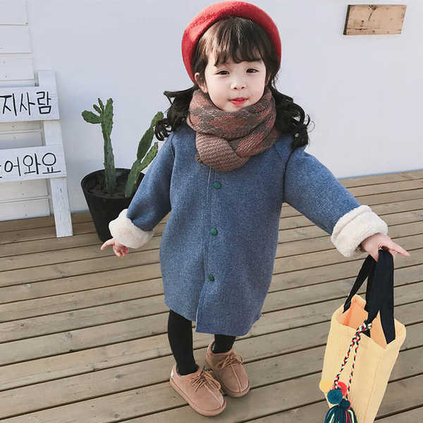 Laste jope tüdrukutele sooja voodriga ja aplikatsiooniga seljal