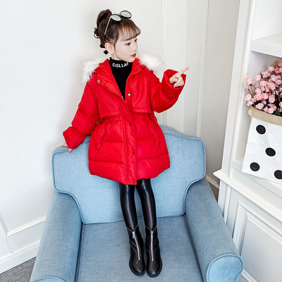 Moodne sulekapuutsiga ja elastse vöökohaga laste jope