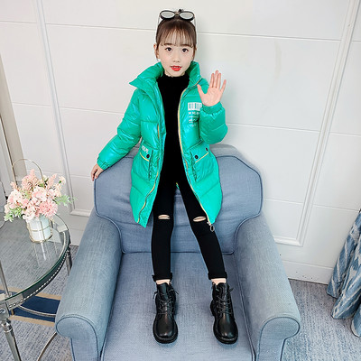 Talvine laste kapuutsiga pikk jope